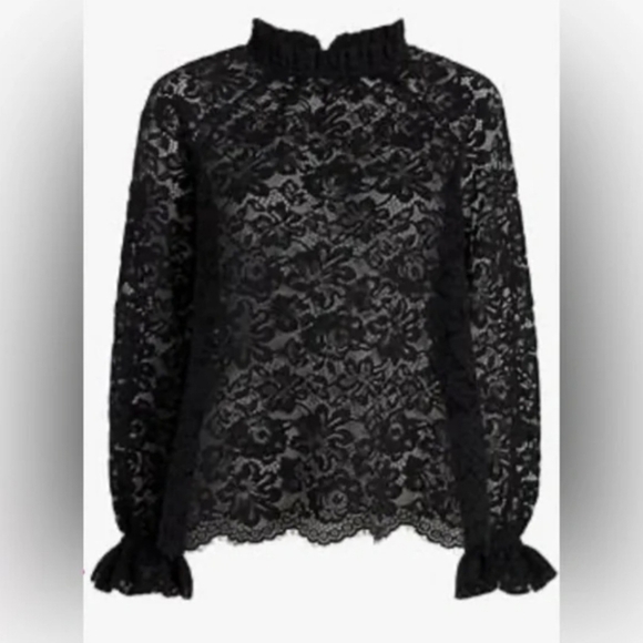 Hill House Millie Black Lace Blouse Size Small - Picture 1 of 13